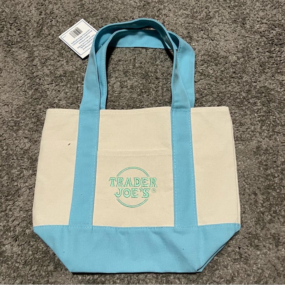 Trader Joe’s Mini Tote Bag Blue
